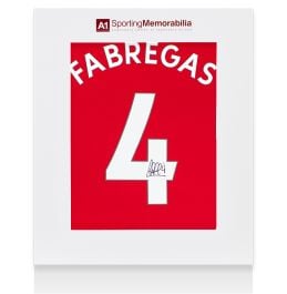 アーセナル FABREGAS 4 Cesc Fabregas Signed Arsenal Shirt - 2021-22, Number 4 - Gift Box