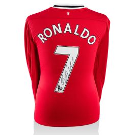 Cristiano Ronaldo Back Signed Manchester United Shirt Number 7