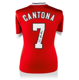 Manchester United CANTONA 7 ユニフォーム Eric Cantona Signed Manchester United Shirt - Number 7 Black