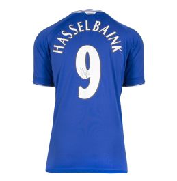 ウェア Chelsea #9 Hasselbaink Signed Jimmy Floyd Hasselbaink Signed Chelsea Shirt - 1999-00, Number 9