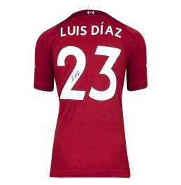 Luis Diaz Signed Liverpool Shirt - 2022-23, Number 23 - Genuine