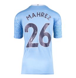 Riyad Mahrez Signed Manchester City Shirt - 2020-2021, Number 26