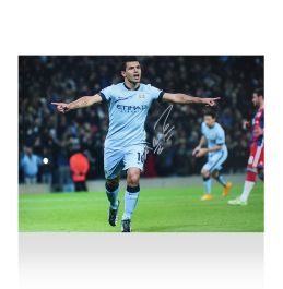 Sergio Aguero Signed Photo