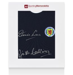 Chemise De Football Écossaise Signée Denis Law & Jim McCalliog – Certification Privée – 1967
