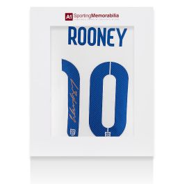 Wayne Rooney Signed England Shirt Number 10 Gold Signature - Gift