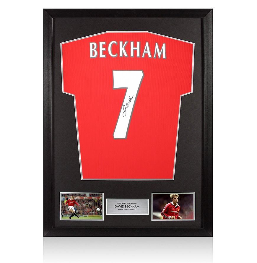 Framed David Beckham Signed Manchester United Shirt: Home, 1999-00 ...