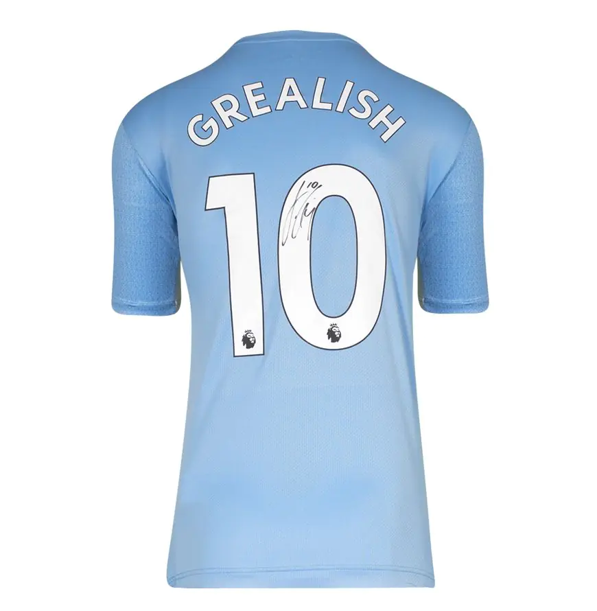 Jack Grealish Signed Manchester City Shirt - 2021-2022, Home