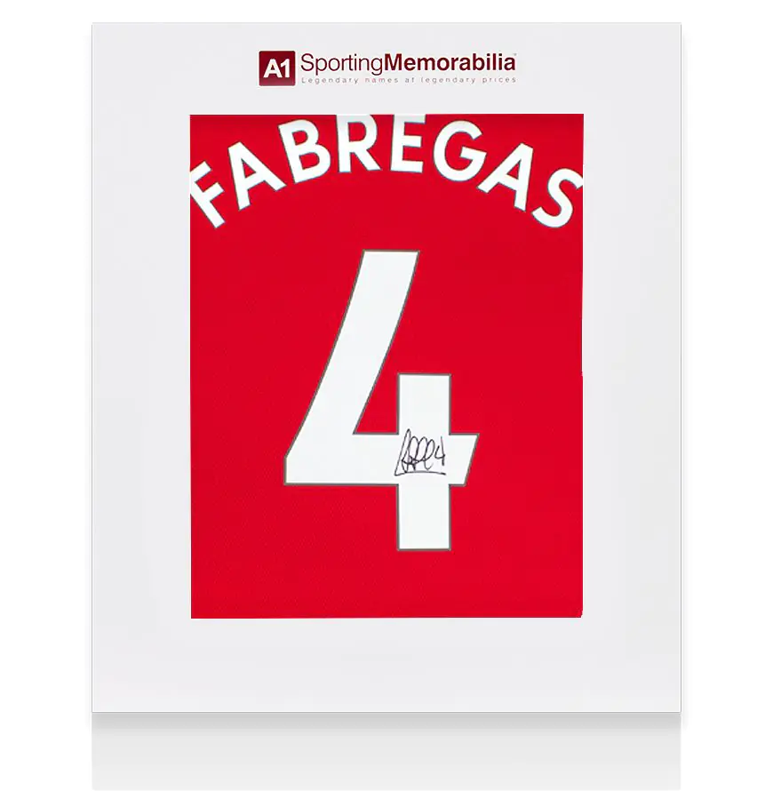 Cesc Fabregas Signed Arsenal Shirt - 2021-22, Number 4 - Gift Box