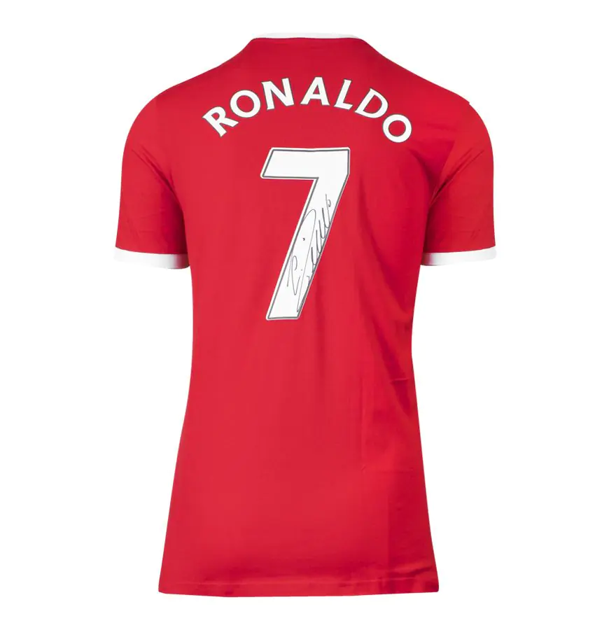 Cristiano Ronaldo Signed Manchester United Shirt - DNA 3-Stripes T