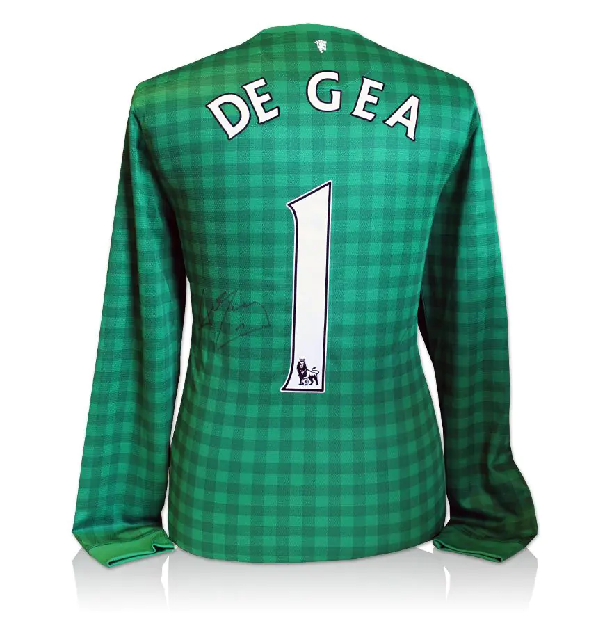 David de Gea Signed Manchester United Goalkeeping Shirt - Genuine