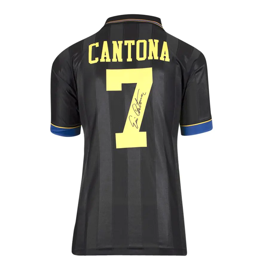 Eric Cantona Signed Manchester United Shirt - 1994, Away, Yellow