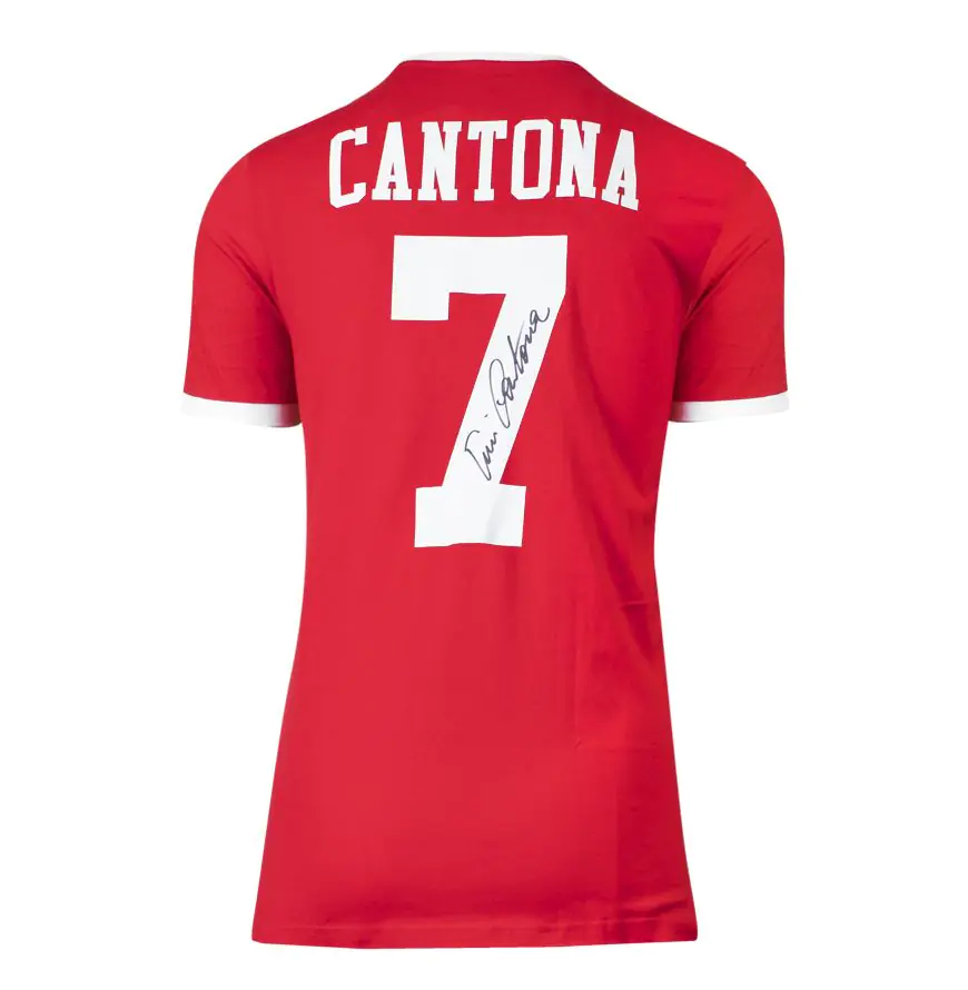 Eric Cantona Signed Manchester United Shirt - DNA 3-Stripes T