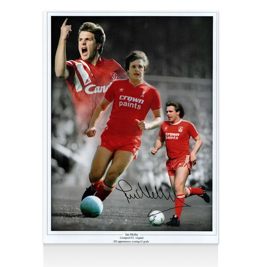 Jan Molby Signed Photo - Liverpool Legend Montage - Genuine Signed