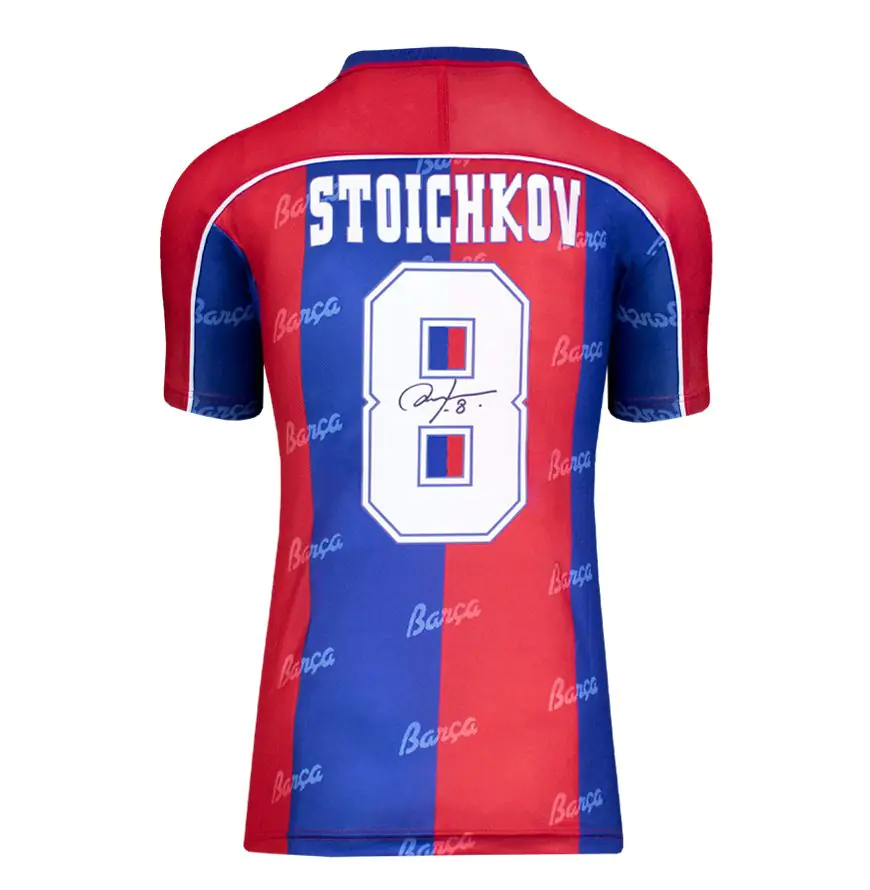 Hristo Stoichkov Signed Barcelona Shirt: Home, 1994-95 - Genuine