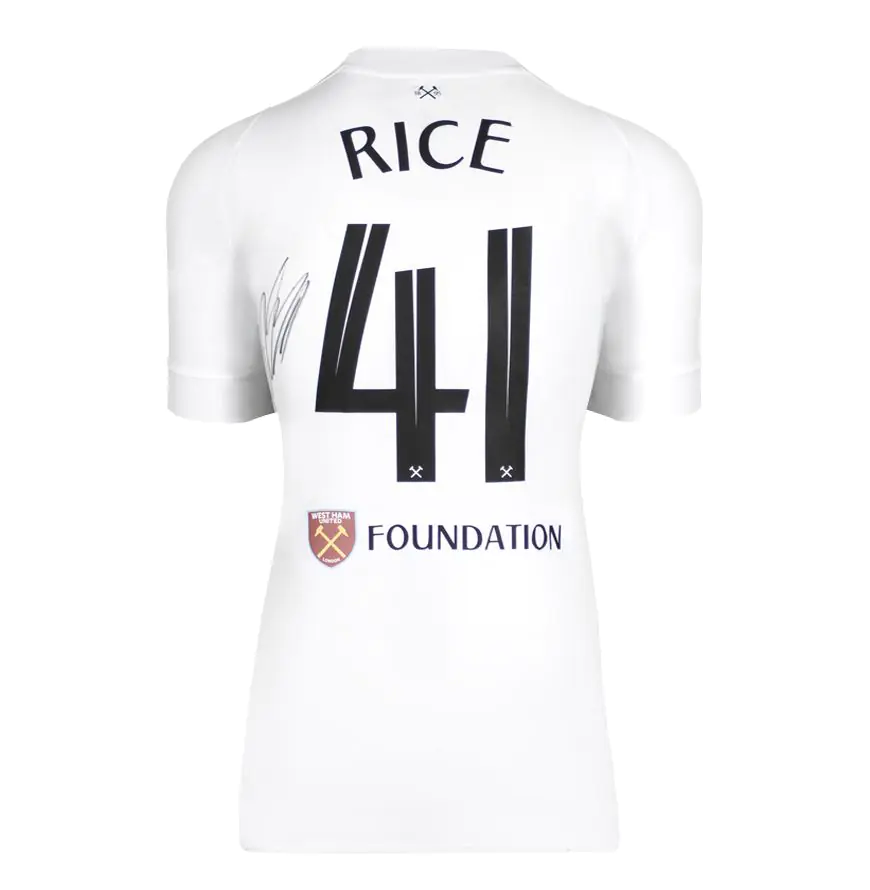 Declan Rice Signed West Ham United Shirt: Third, 2022-23 - Genuine