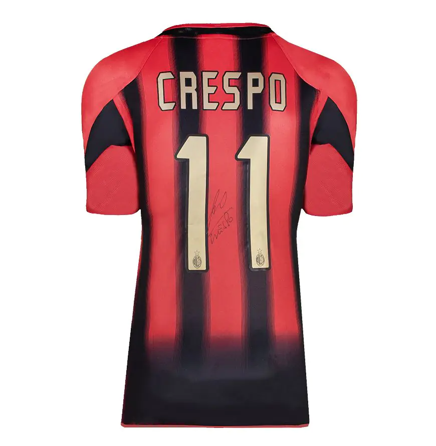 Hernan Crespo Signed AC Milan Shirt: Home, 2004-05 - Genuine