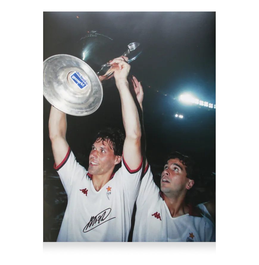 Marco van Basten Signed AC Milan Photo: UEFA Champions League