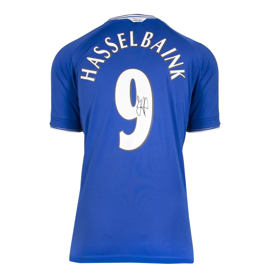Jimmy Floyd Hasselbaink Signed Chelsea Shirt: Home, 2000-01