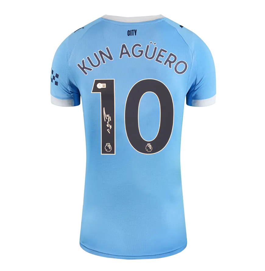 Sergio Aguero Signed Manchester City Shirt: Home, 2025-26