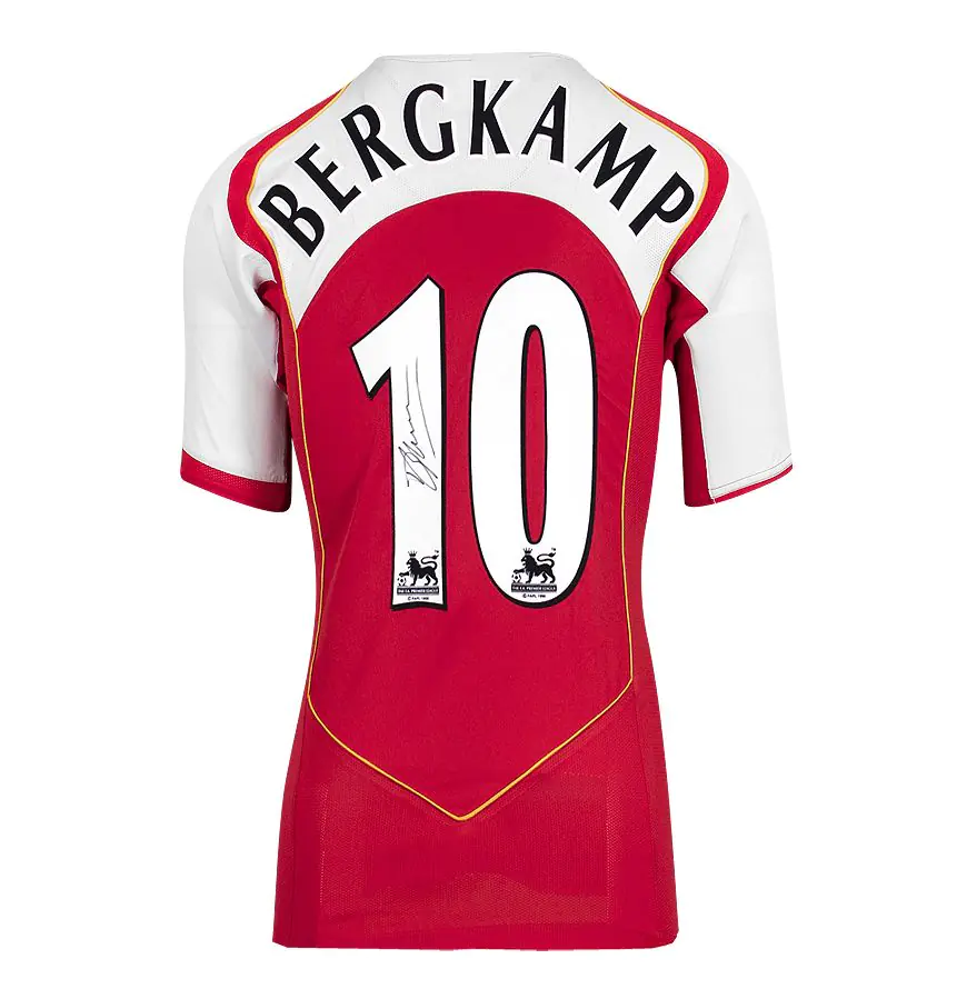 Dennis Bergkamp Signed Arsenal Shirt - 2004-2005, Number 10