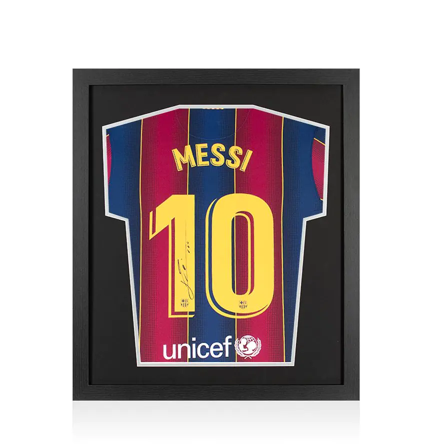 Framed Lionel Messi Official FC Barcelona Signed Shirt - 2020-2021