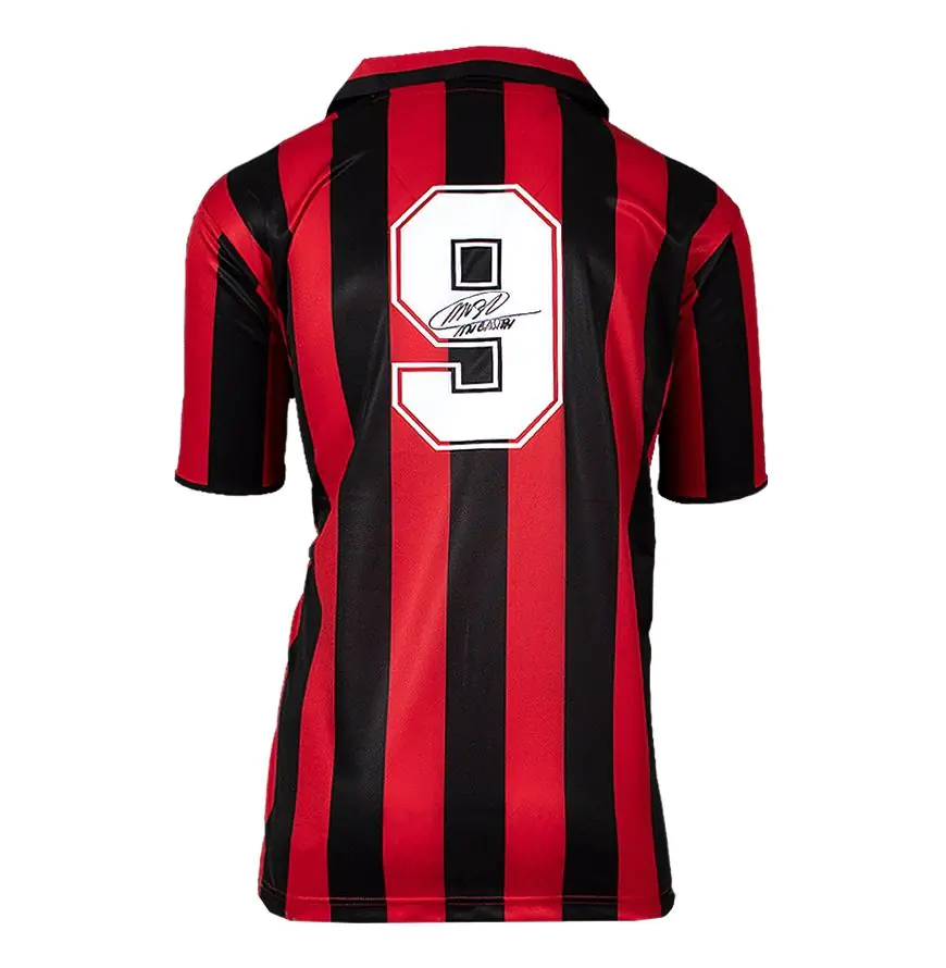 Marco van Basten Signed AC Milan 1988 Home Shirt - Number 9