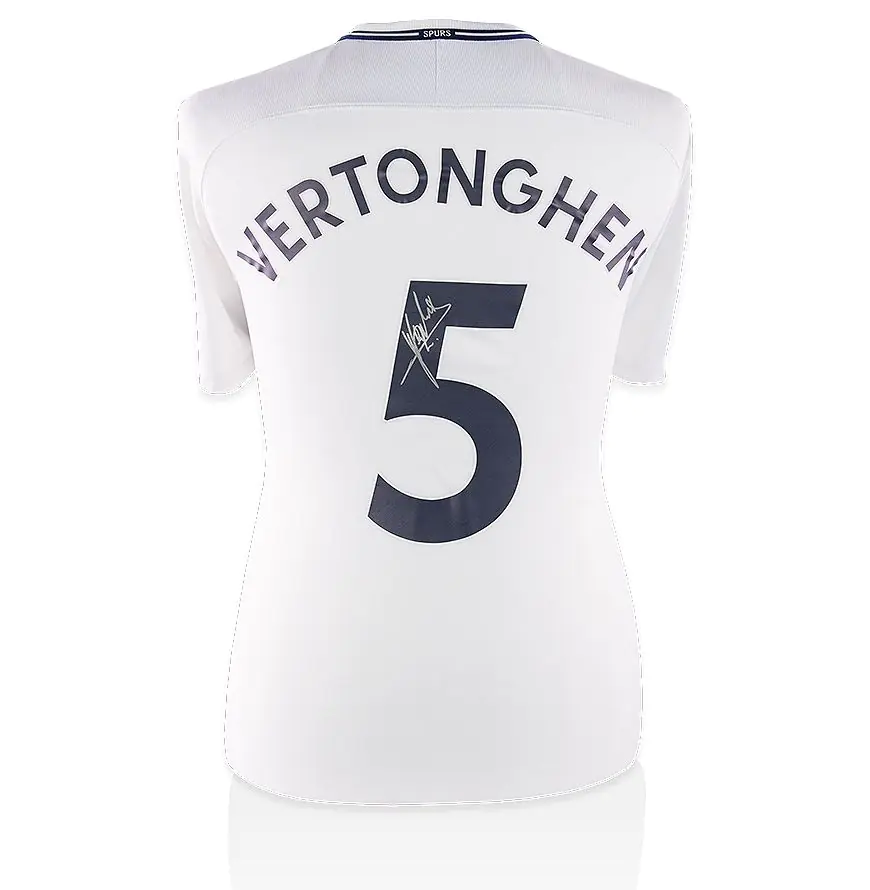 Jan Vertonghen Signed Tottenham Hotspur Shirt #5 - Home, 2017/2018