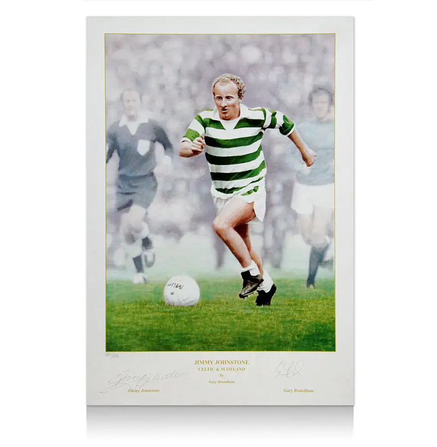 スポーツ CorinthianProStars JimmyJohnstone Celtic Jimmy Johnstone signed Celtic print - Jinky - Genuine Signed