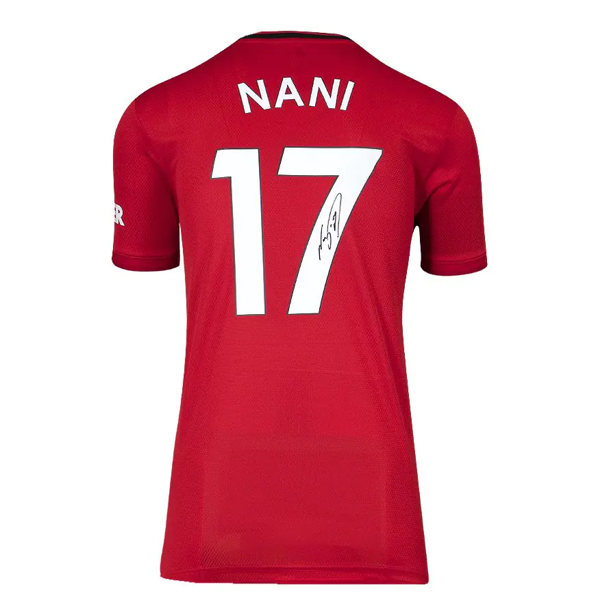[AUTHENTIC] マンチェスター・ユナイテッド Nani 17 Nani Signed Manchester United Shirt - 2019-2020, Number 17