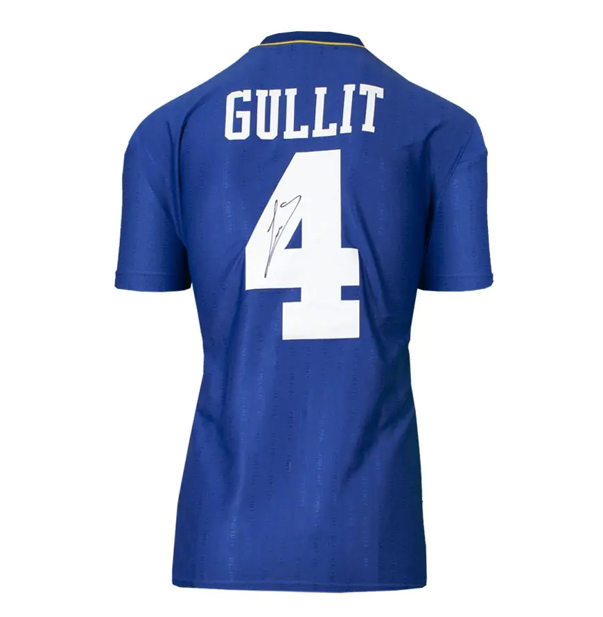 Ruud Gullit Signed Chelsea Shirt - 1997, Number 4 - Genuine Signed