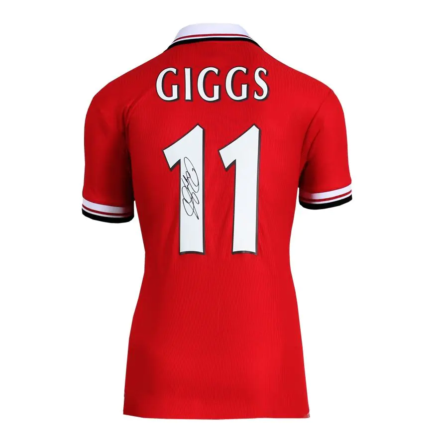 Ryan Giggs Signed Manchester United Shirt - 1999, Number 11 Fan