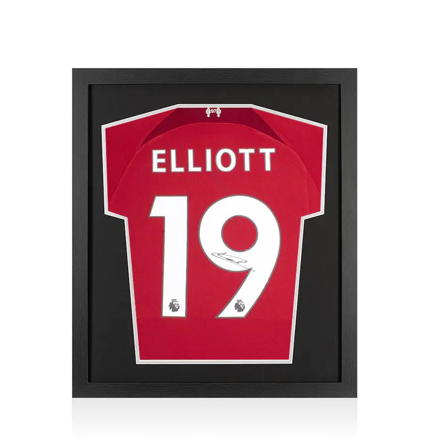 Framed Harvey Elliott Signed Liverpool Shirt: Home, 2022-23