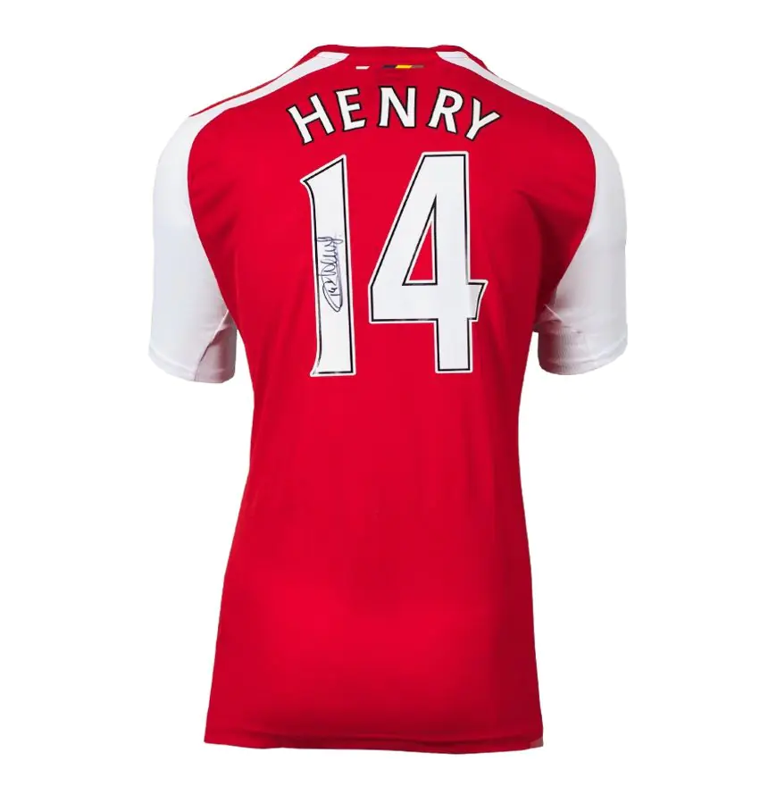 Thierry Henry Signed Arsenal Shirt - Number 14 - Genuine Signed