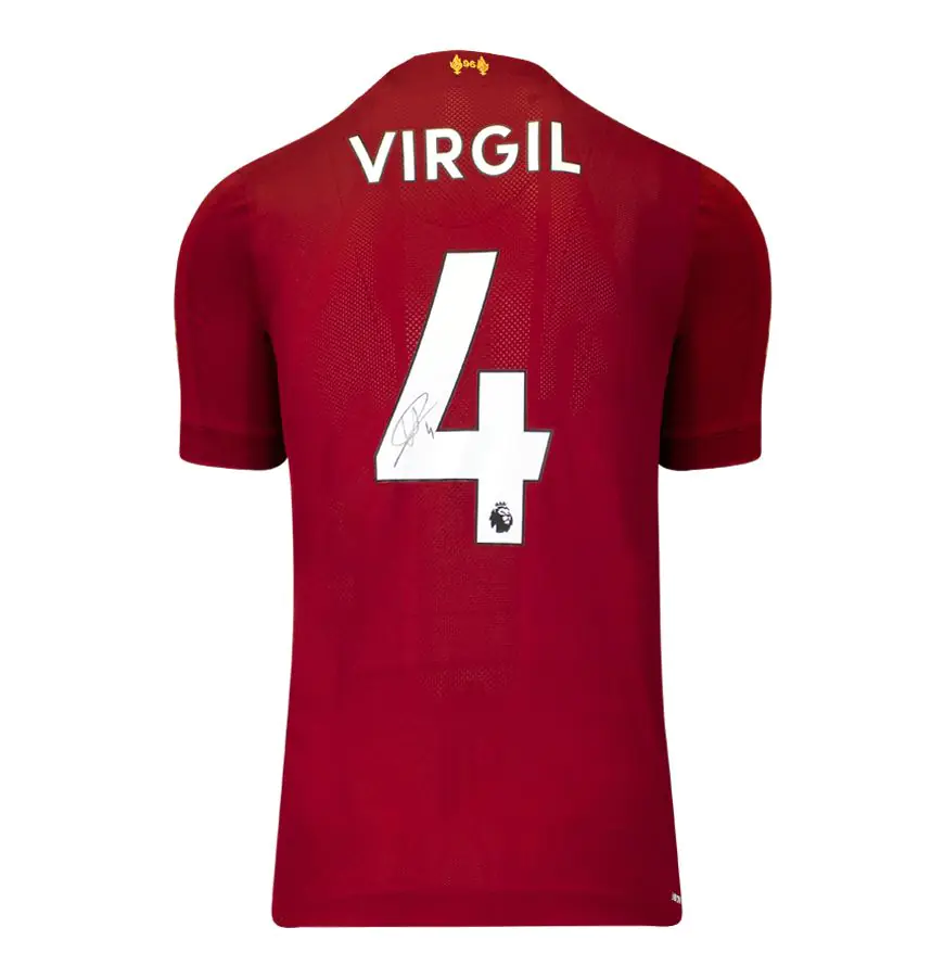 Virgil van Dijk Signed Liverpool Shirt: Home, 2019-20 - Genuine