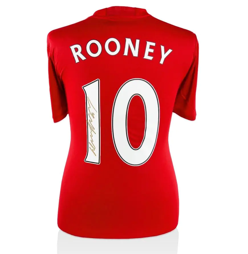 Wayne Rooney Signed Manchester United Shirt 2016/2017 Number 10