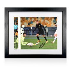 Framed Sergino Dest Signed FC Barcelona Photo: UEFA Champions League Goal