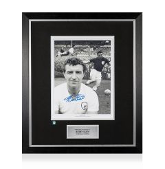 Premium Framed Bobby Smith Signed Photo - Tottenham Hotspur Legend, Signed In Blue