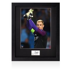 Framed Joe Hart Signed Card - Manchester City