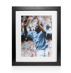 Framed Paulo Wanchope Signed Manchester City Photo