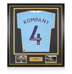 Framed Vincent Kompany Signed Manchester City Shirt: Hall of Fame Edition