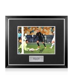 Premium Framed Sergino Dest Signed FC Barcelona Photo: UEFA Champions League Goal
