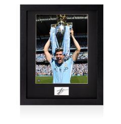 Framed John Stones Signed Card - Manchester City 