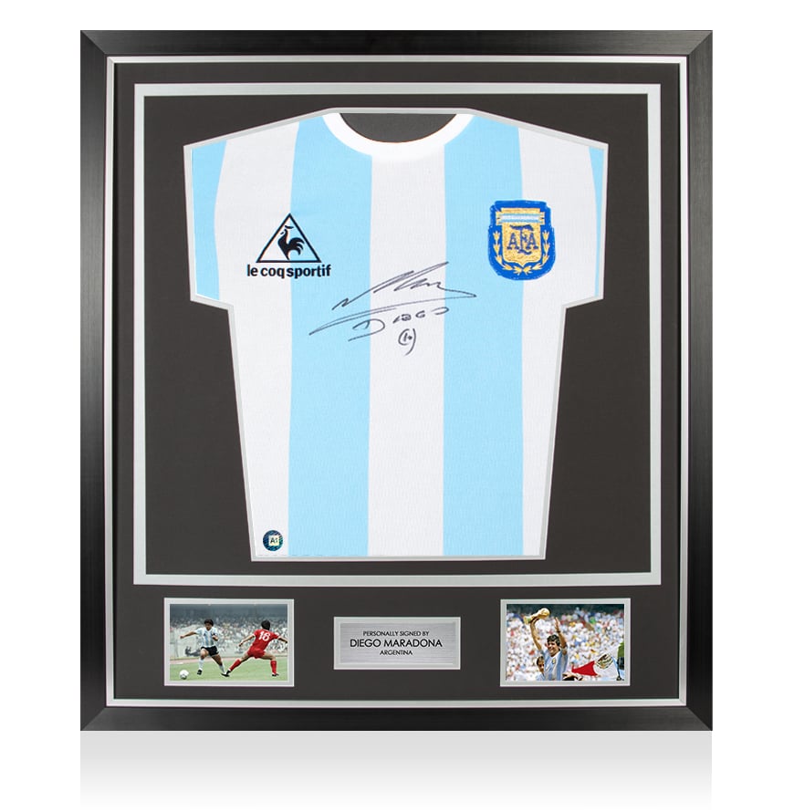 Diego Maradona signed Argentina memorabilia