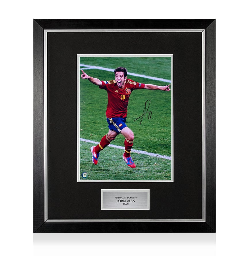 Jordi Alba signed Spain memorabilia