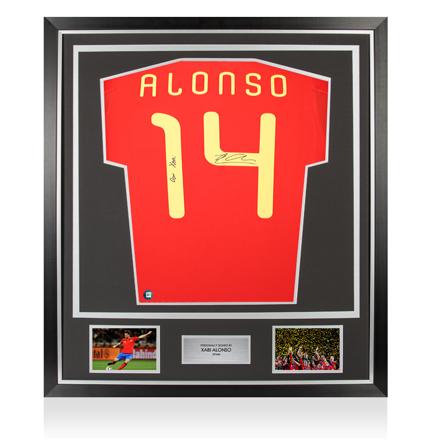 Xabi Alonso signed Spain memorabilia