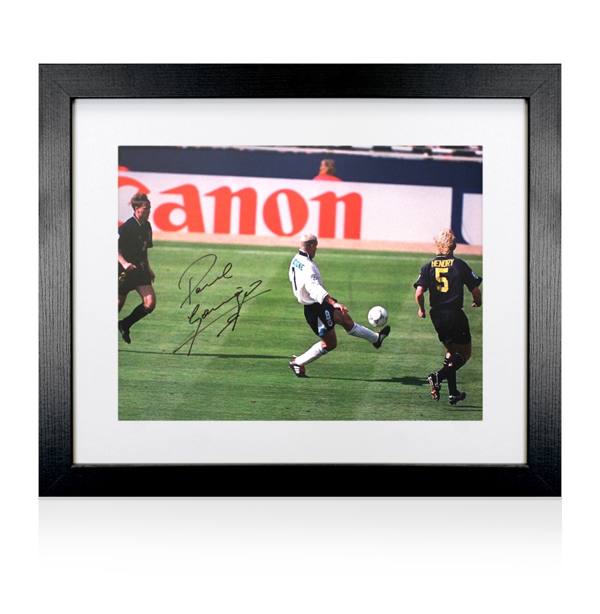 Photographie Signée Paul Gascoigne – Angleterre Football – Encadrée + Certificat