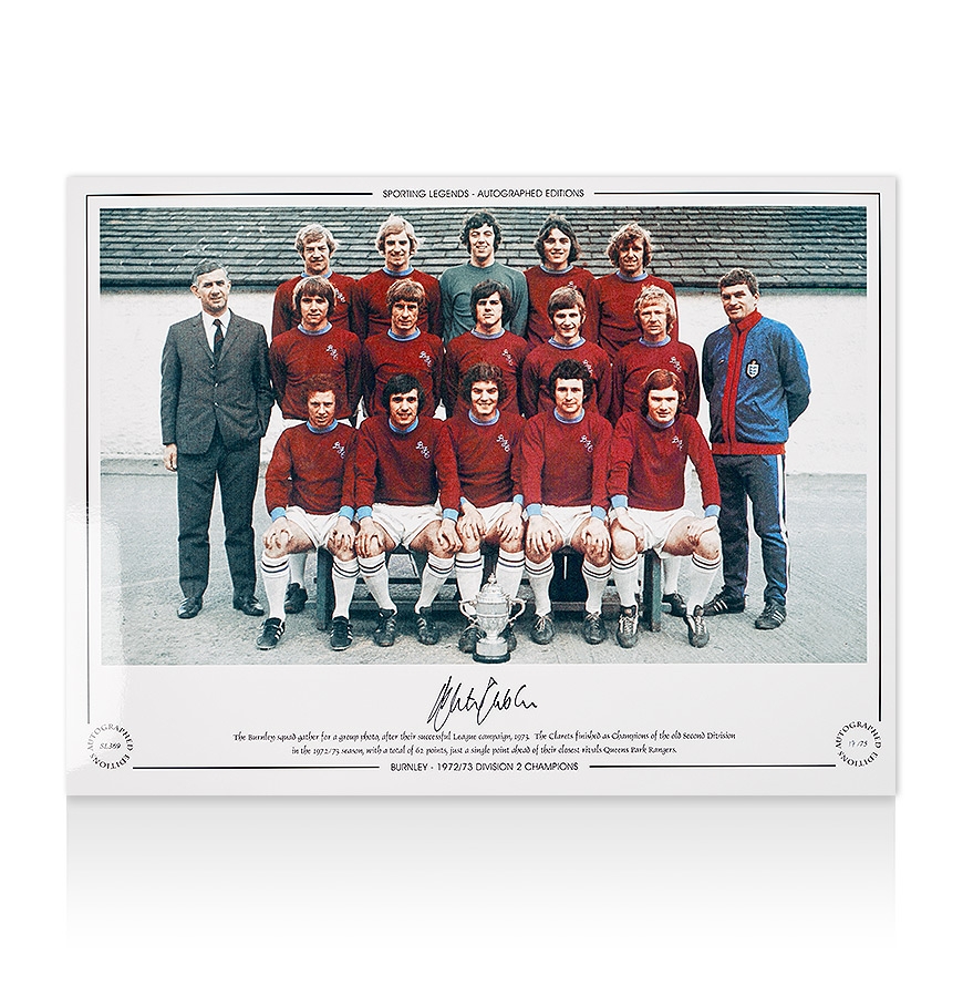Martin Dobson Signed Burnley Photo - 1972/73 Division 2 Champions