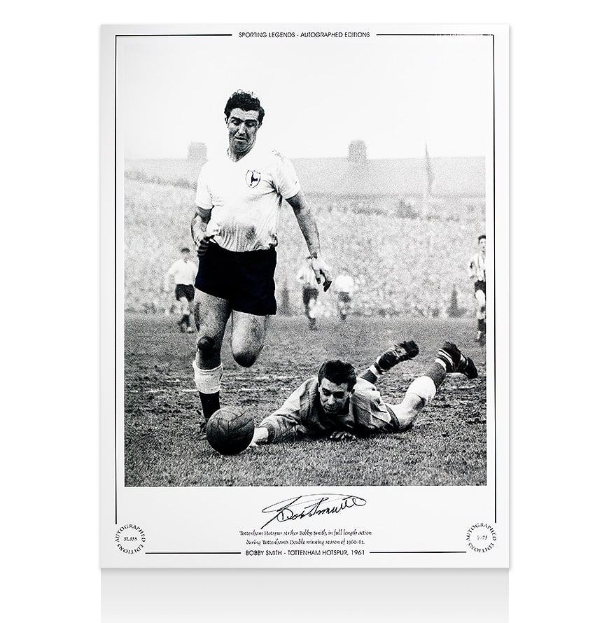 Photo Signée Bobby Smith Tottenham Hotspur - Autographe 1962, Certifié