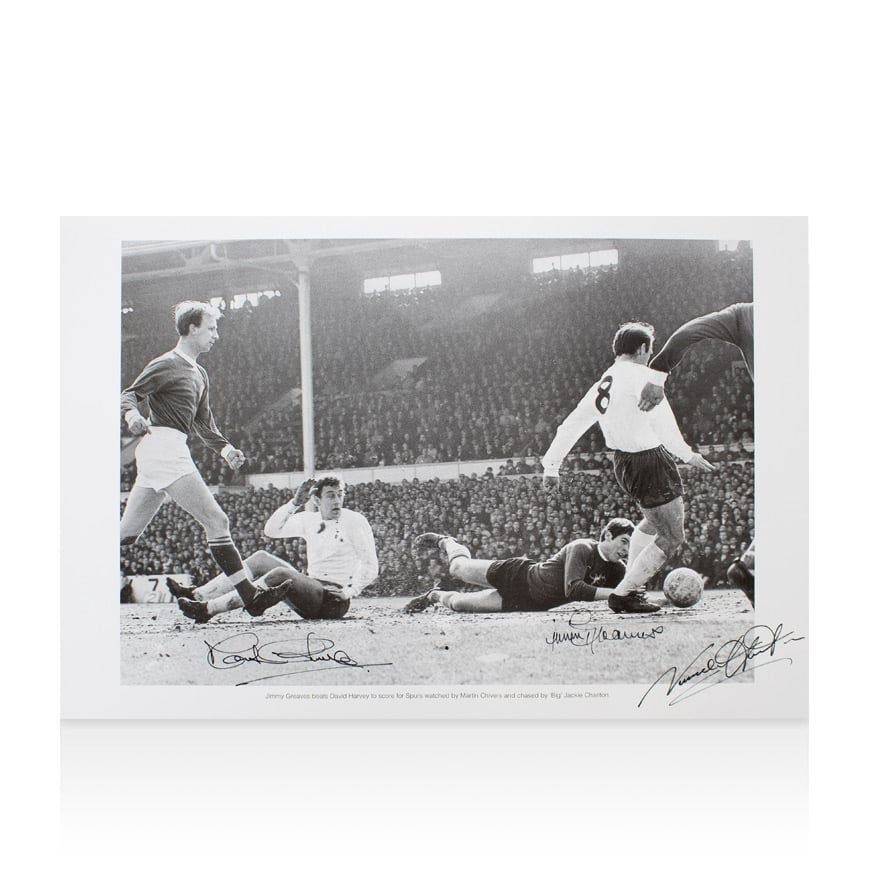 Martin Chivers, Jimmy Greaves & Norman Hunter Signed Tottenham Hotspur Photo